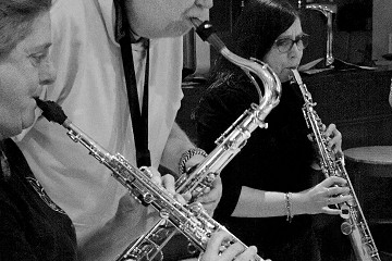 Rod, Gilly and Helen in rehearsal Mar '25
